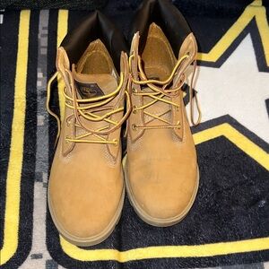 Timberland Classic Brown Boots with Black Collar